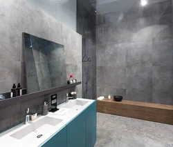 Bathroom design concrete tiles