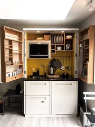 Кухня в небольшой студии фото