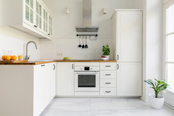 Белая кухня дизайн угловая