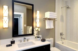 Зеркало для ванны дизайн интерьера