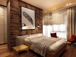 Дизайн спальни с камнем