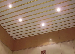 Пошаговое фото потолка в ванной из пластиковых панелей