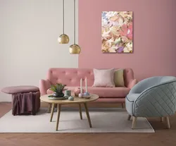 Гостиные интерьер светло розовый
