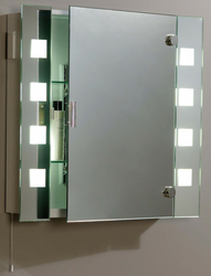 Шкафчик с зеркалом в ванную с подсветкой фото