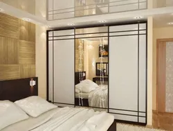 Фото встроенных шкафов в спальню с зеркалами