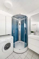 Дизайн маленькой ванной комнаты душевая стиральная машина