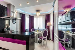 Kitchen color fuchsia photo in the interior