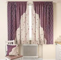 Короткие шторы в спальню до подоконника в современном стиле фото