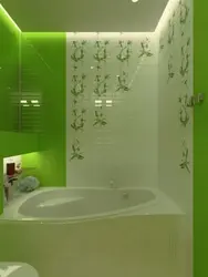 Дизайн простой зеленой ванны