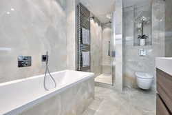 Дизайн ванной комнаты керамогранитом 60 на 60