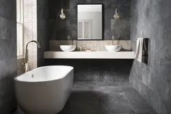 Bathroom design with porcelain tiles 60 by 60