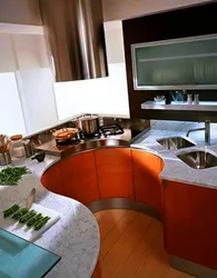 Круглая кухня интерьер фото