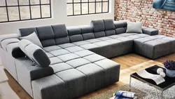 Большой современный диван в гостиную фото