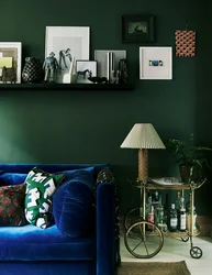 Гостиная интерьер сине зеленый фото