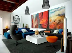 Дизайн интерьер гостиной в картинах