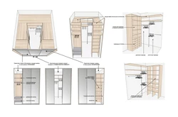 Dressing room 2x2 layout photo with dimensions