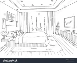 Нарисованная спальни фото