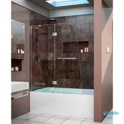 Фото стеклянных штор для ванн