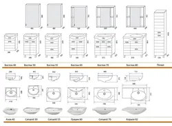 Раковины в ванную размеры фото
