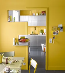 Желтый Цвет Стен В Интерьере Кухни