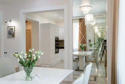 Mirror in the kitchen above the dining table photo