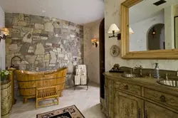 Камень в интерьере ванной комнаты