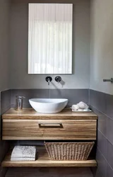 Дизайн ванны с накладной раковиной фото