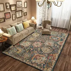 Круглые ковры в интерьере гостиной фото
