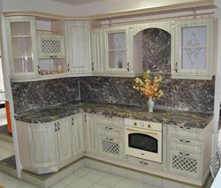 Royal opal light countertop in the kitchen photo