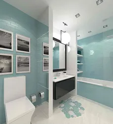 Цветовая гамма маленькой ванной фото