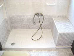 Фото ванной с поддоном вместо ванны