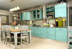 Сочетание цветов с бирюзовым цветом в интерьере кухни