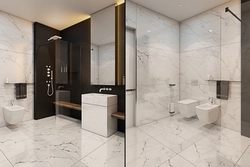 Дизайн интерьера ванны из керамогранита с фото