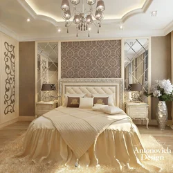 Спальня в золотом стиле дизайн