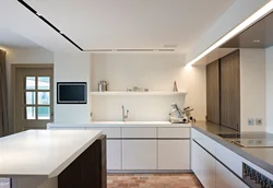 Track lighting in the kitchen interior photo