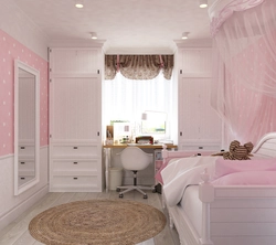 Дизайн небольшой спальни для девочки