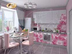 Розово серая кухня в интерьере фото