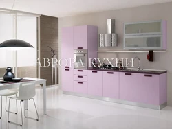 Сочетание серого и розового цвета в интерьере кухни