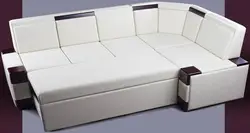 Угловой диван со спальным местом большой фото