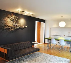 Декор стен в гостиной в современном стиле фото своими руками