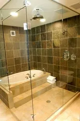 Совмещенные душ и ванна фото