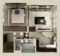 Как из кухни сделать комнату в однокомнатной квартире фото