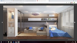 Комната 17 кв м дизайн гостиная спальня зонирование