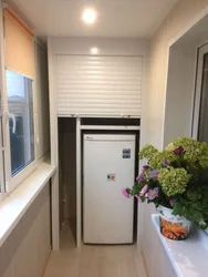 Холодильник на балконе кухни фото