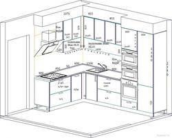 Кухни чертежи с размерами и фото
