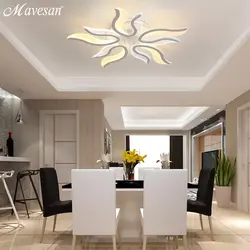 Ceiling chandeliers for the kitchen in the interior photo