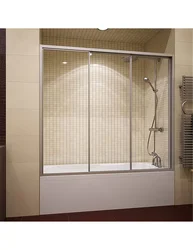 Раздвижные шторы для ванной фото