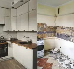 Ремонт кухни до и после реальные фото