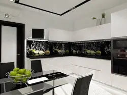 Черно Белая Кухня Дизайн Фото Фартук