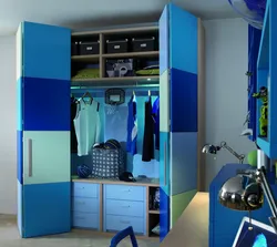 Дизайн шкафов для спальни мальчика